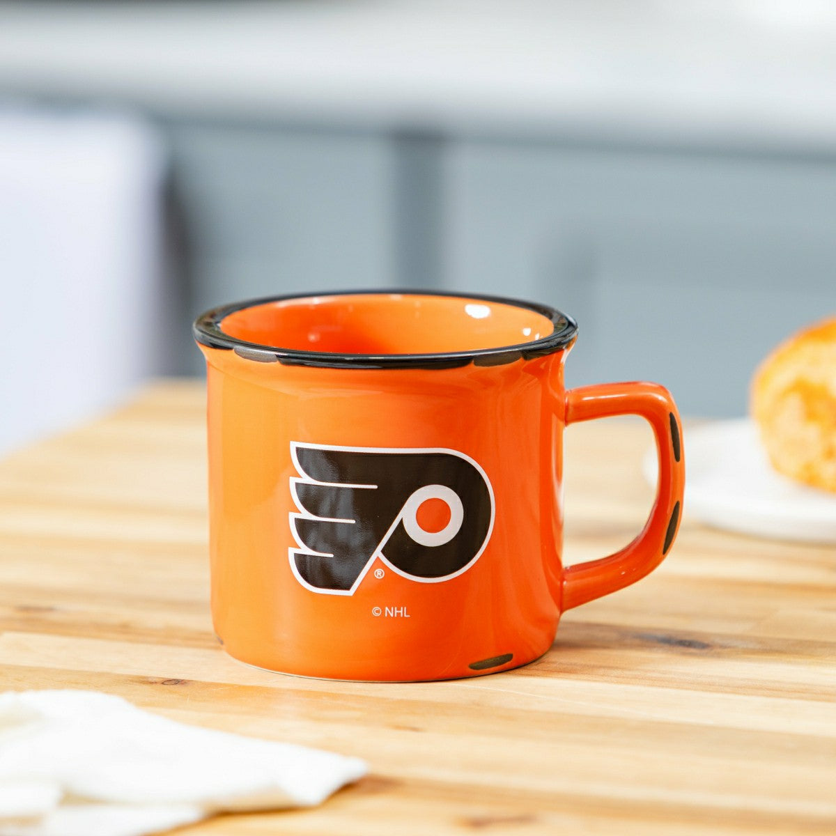 Philadelphia Flyers Ceramic Camp Cup with Enamel Finish, 14oz