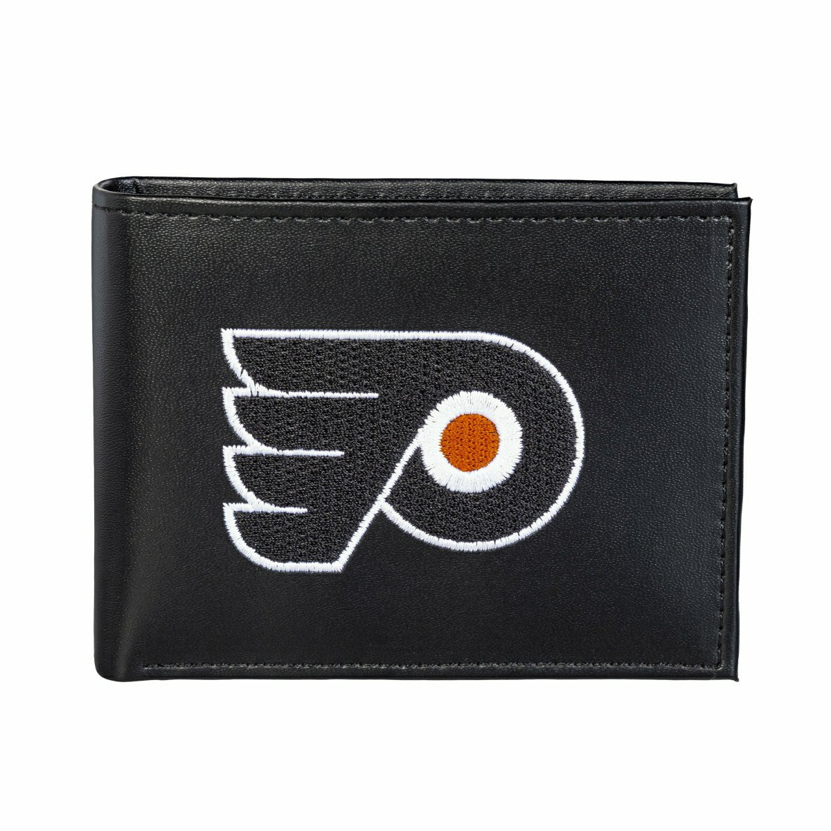Philadelphia Flyers Black Bi-Fold Embroidered Wallet