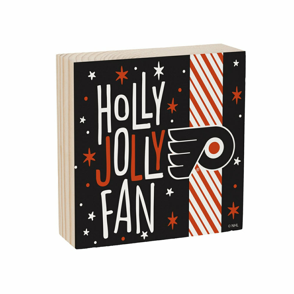 Philadelphia Flyers Block, Holiday, 6x6