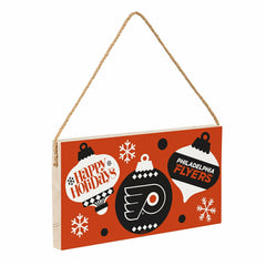 Philadelphia Flyers Holiday Wood Wall Sign, 6x11