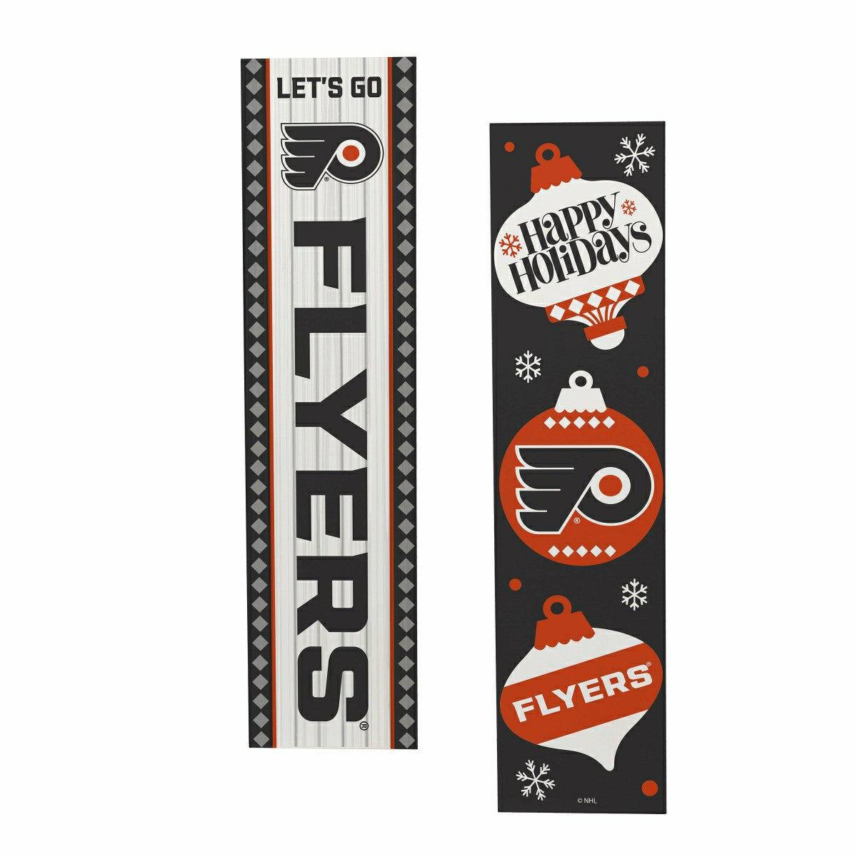 47" Double Sided Leaner, Philadelphia Flyers, Christmas