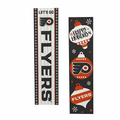 47" Double Sided Leaner, Philadelphia Flyers, Christmas