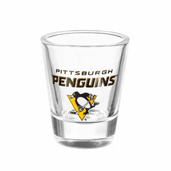 Pittsburgh Penguins 4-Piece Ceramic and Glass 2oz. Shot Glass Set