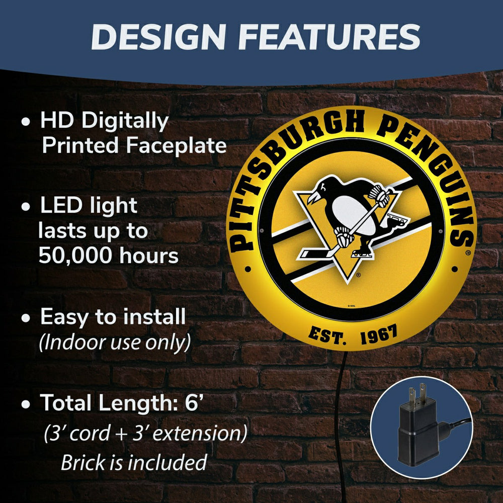 Pittsburgh Penguins, Metal Lite, Round