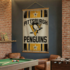 Pittsburgh Penguins, Canvas Wall Tapestry, Large, 54x36
