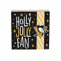 Pittsburgh Penguins Block, Holiday, 6x6