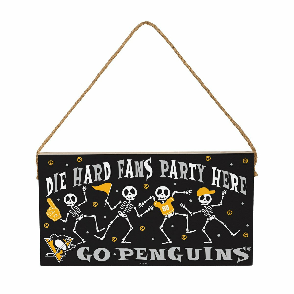Pittsburgh Penguins Halloween Wood Wall Sign, 6x11