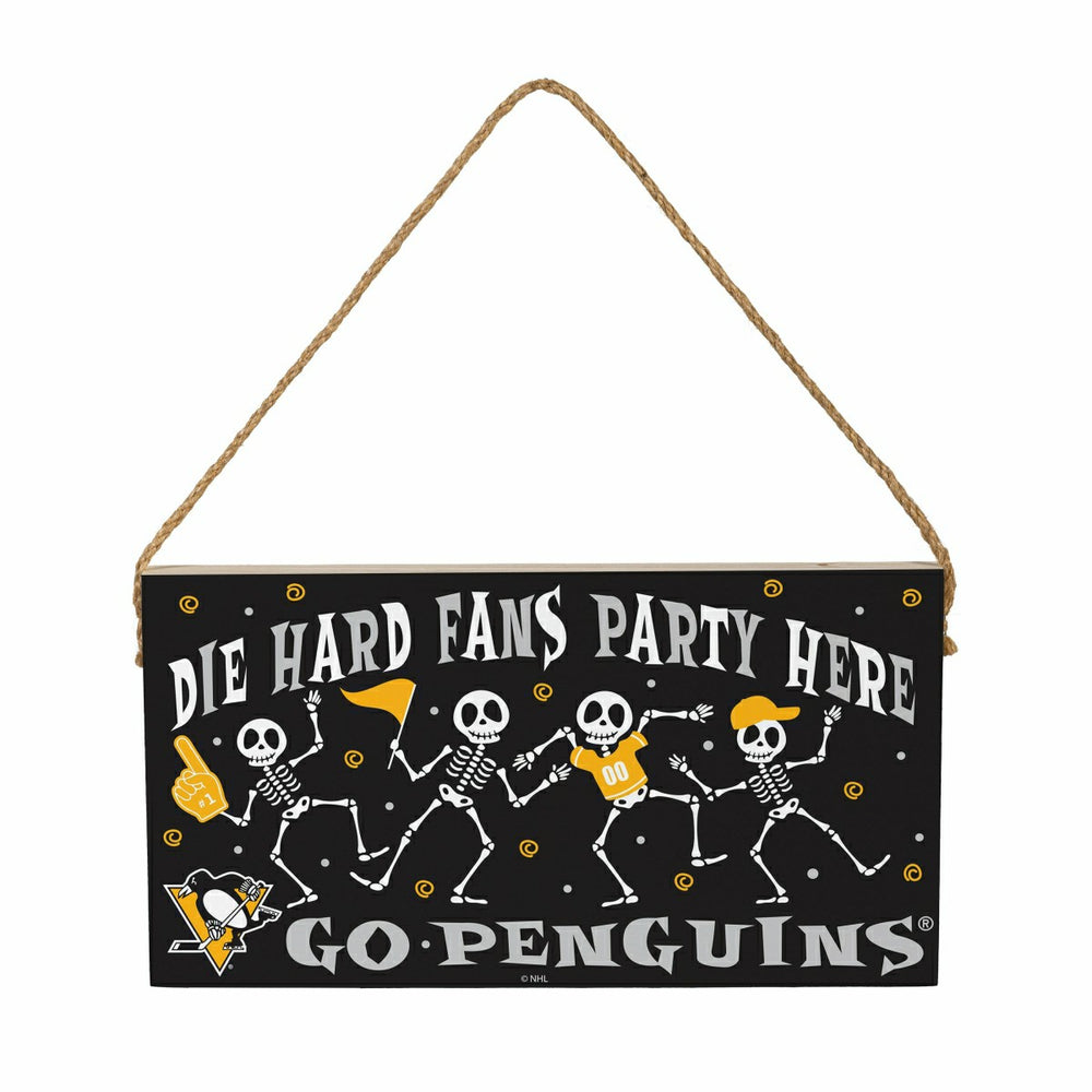 Pittsburgh Penguins Halloween Wood Wall Sign, 6x11