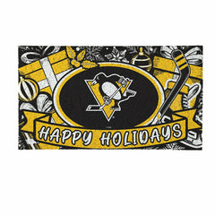 Pittsburgh Penguins Holiday PVC Mat, 28"x16"