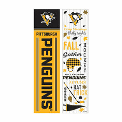 46" Double Sided Leaner, Pittsburgh Penguins, Fall Seasonal