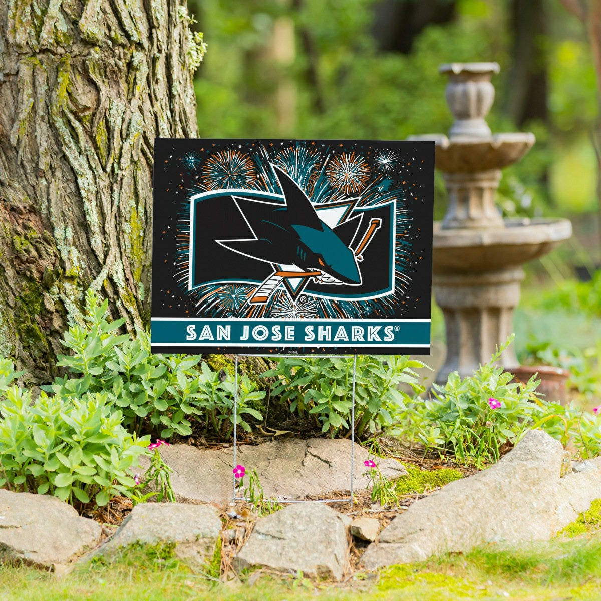 San Jose Sharks Yard Sign, Patriotic