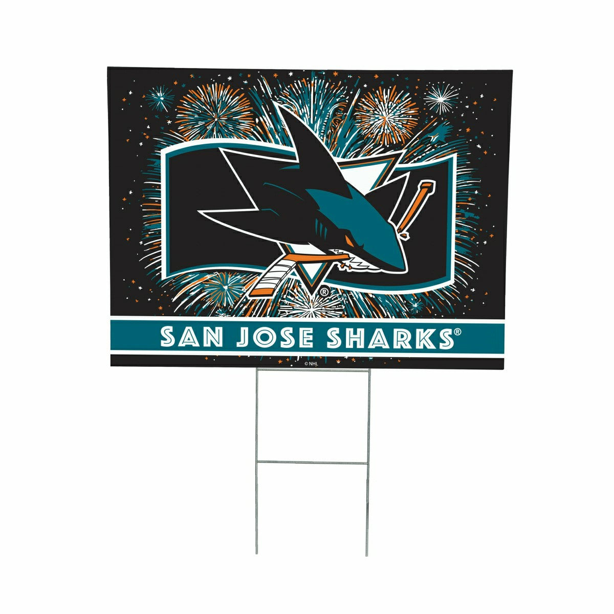 San Jose Sharks Yard Sign, Patriotic