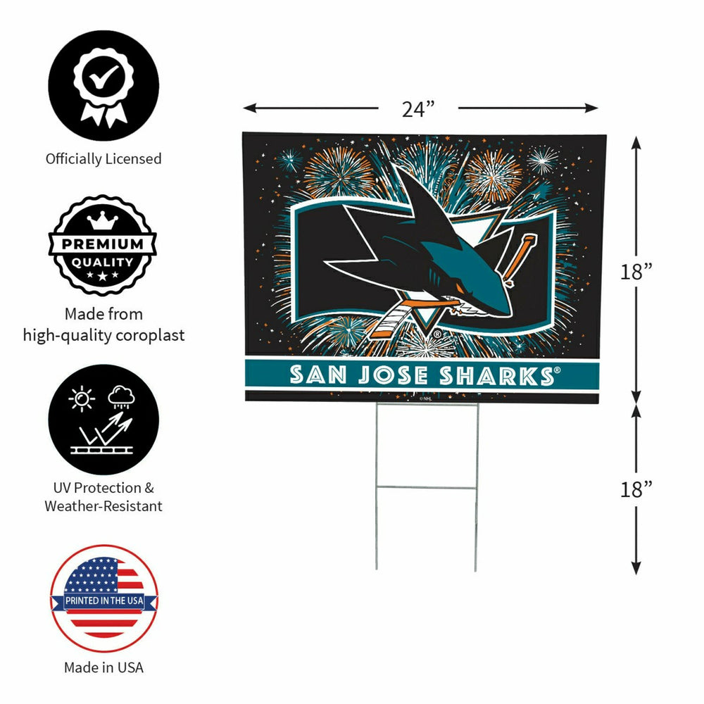 San Jose Sharks Yard Sign, Patriotic