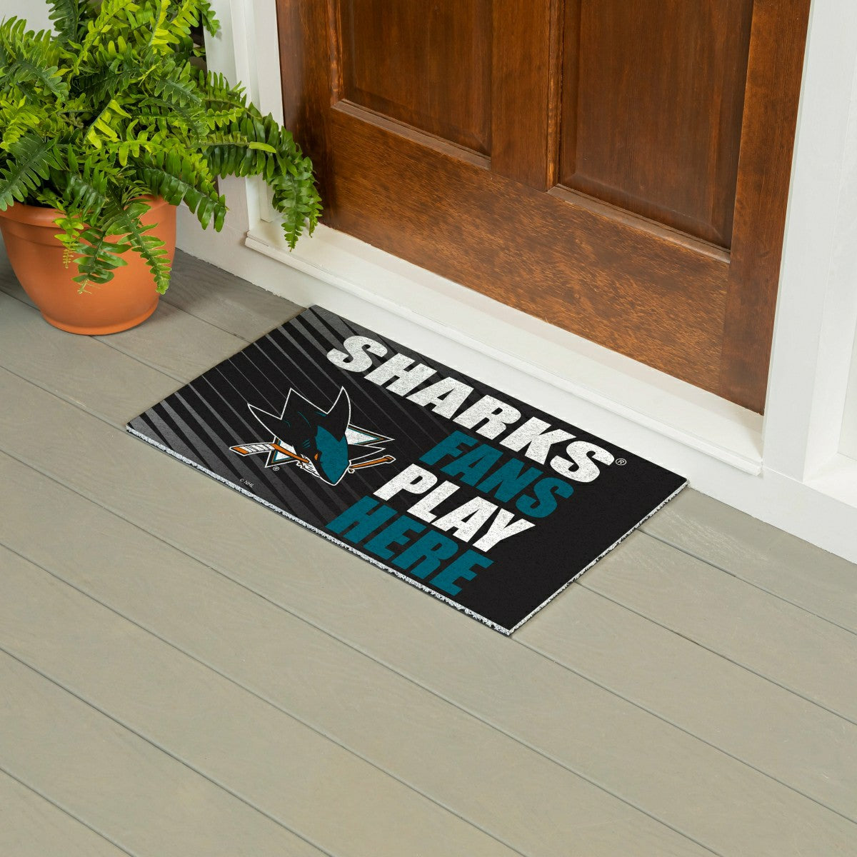 San Jose Sharks Fan Mat, 28"x16"