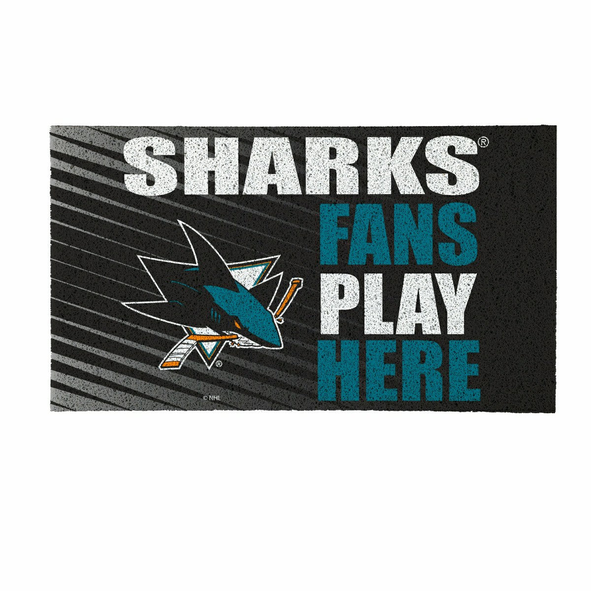 San Jose Sharks Fan Mat, 28"x16"