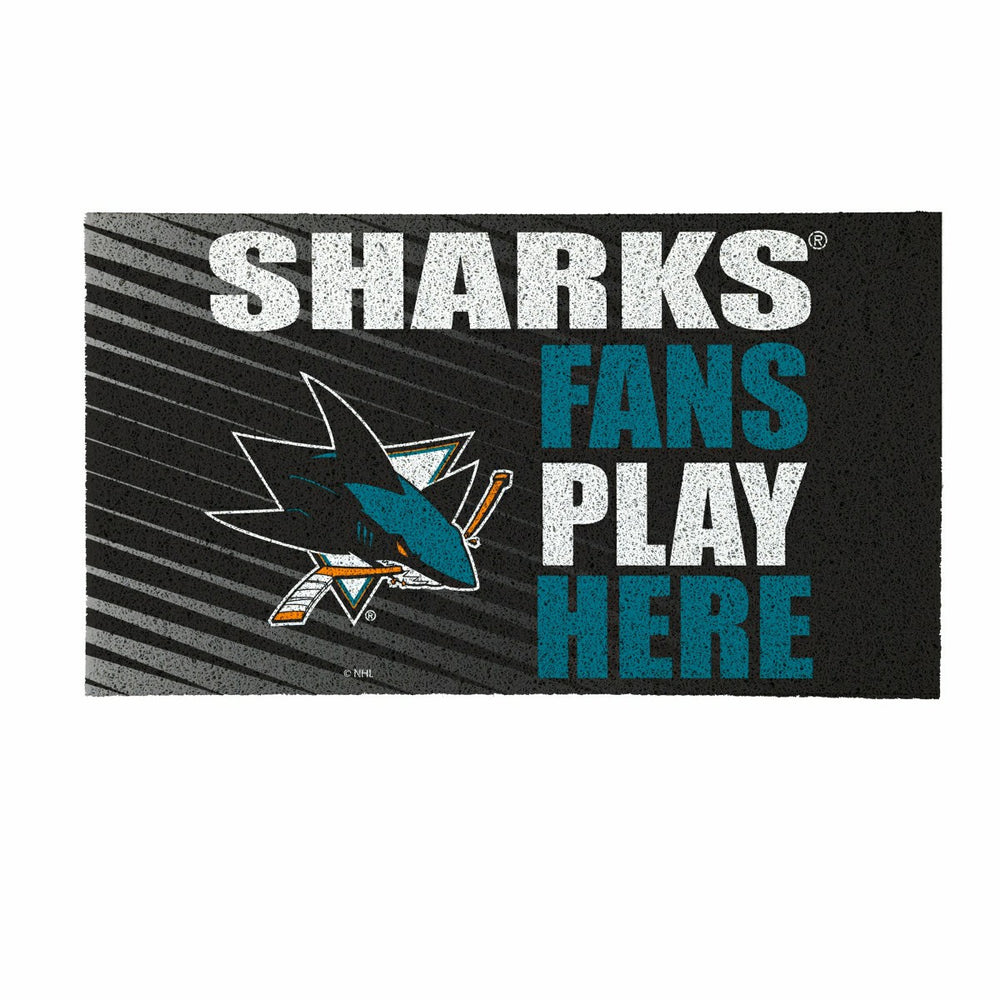 San Jose Sharks Fan Mat, 28"x16"