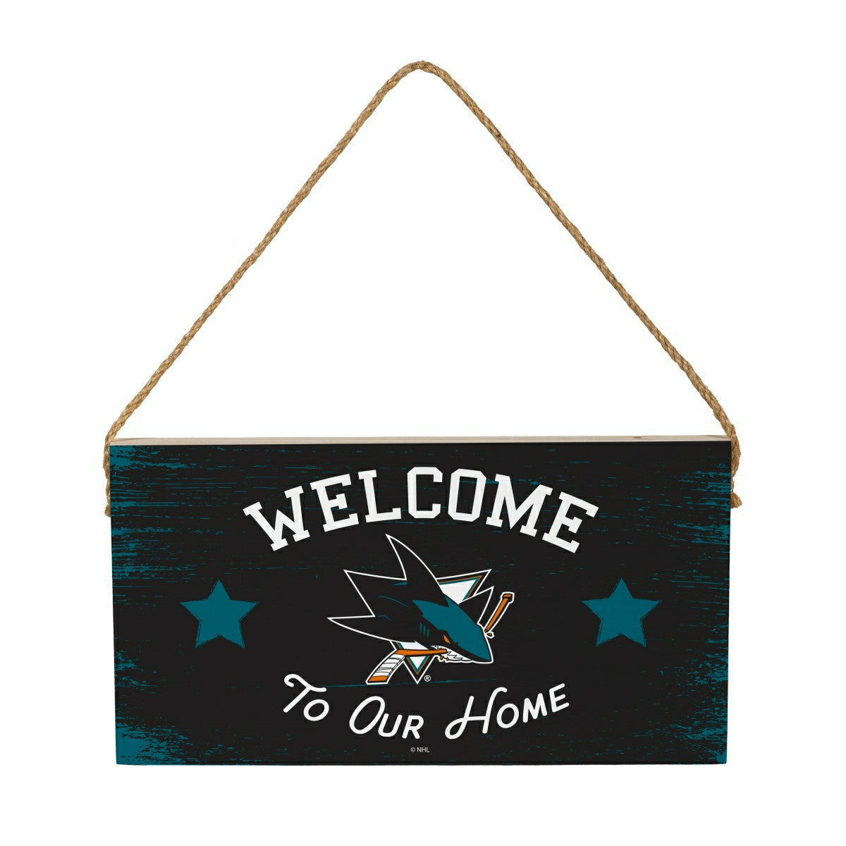 San Jose Sharks Wood Wall Sign, 6x11