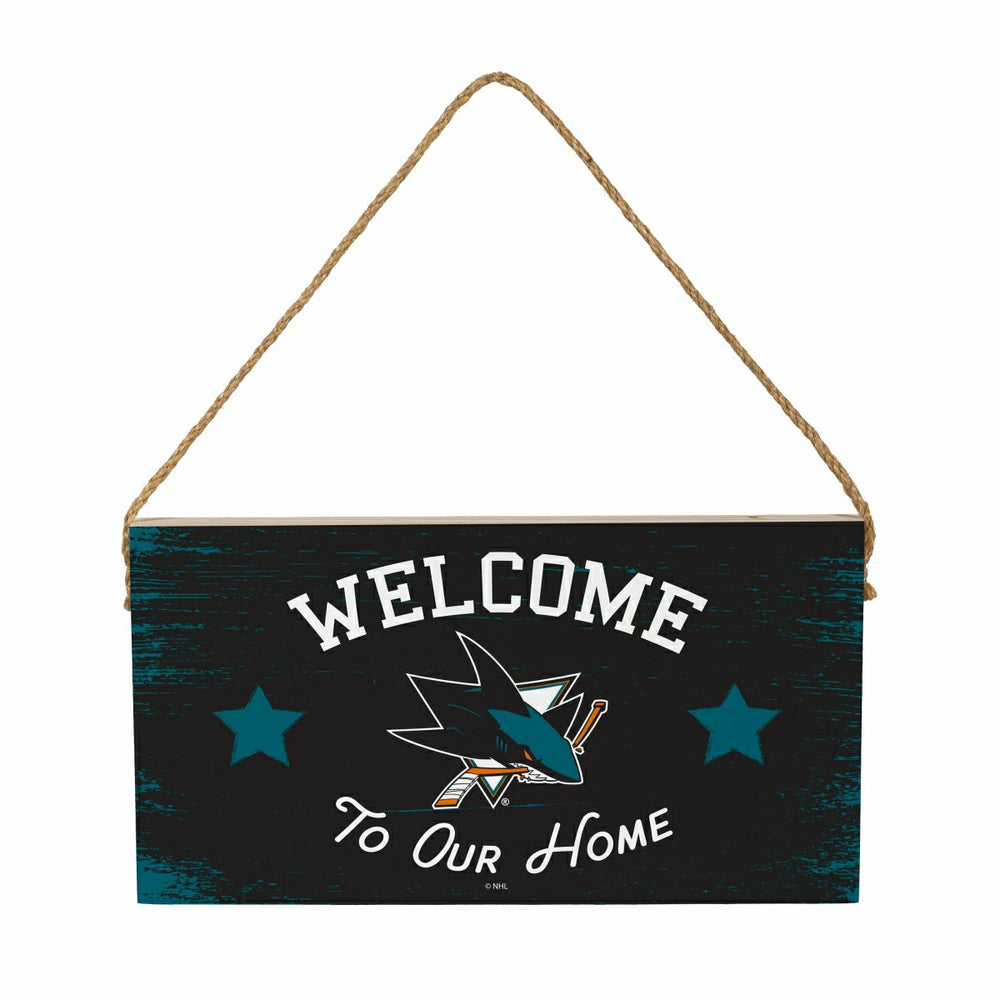 San Jose Sharks Wood Wall Sign, 6x11