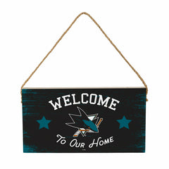 San Jose Sharks Wood Wall Sign, 6x11