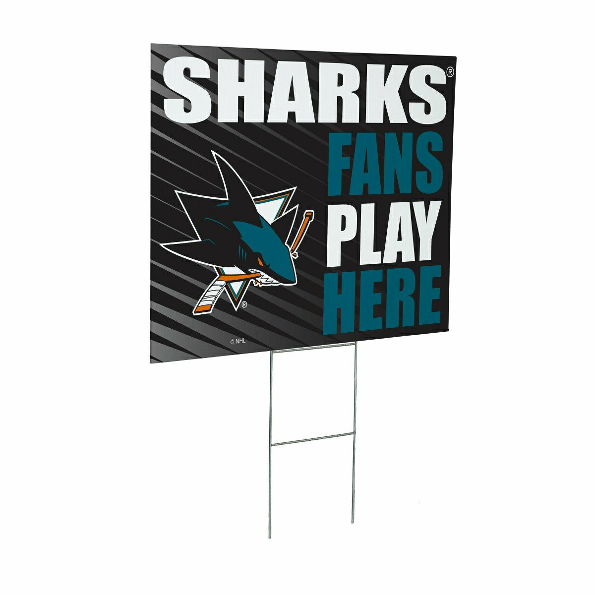 San Jose Sharks Coroplast Yard Sign "Fans Play Here"