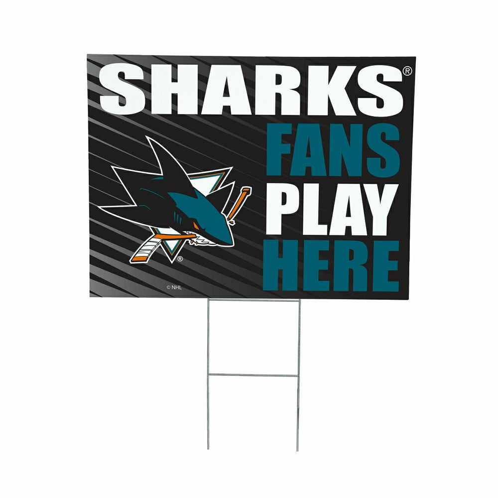 San Jose Sharks Coroplast Yard Sign "Fans Play Here"