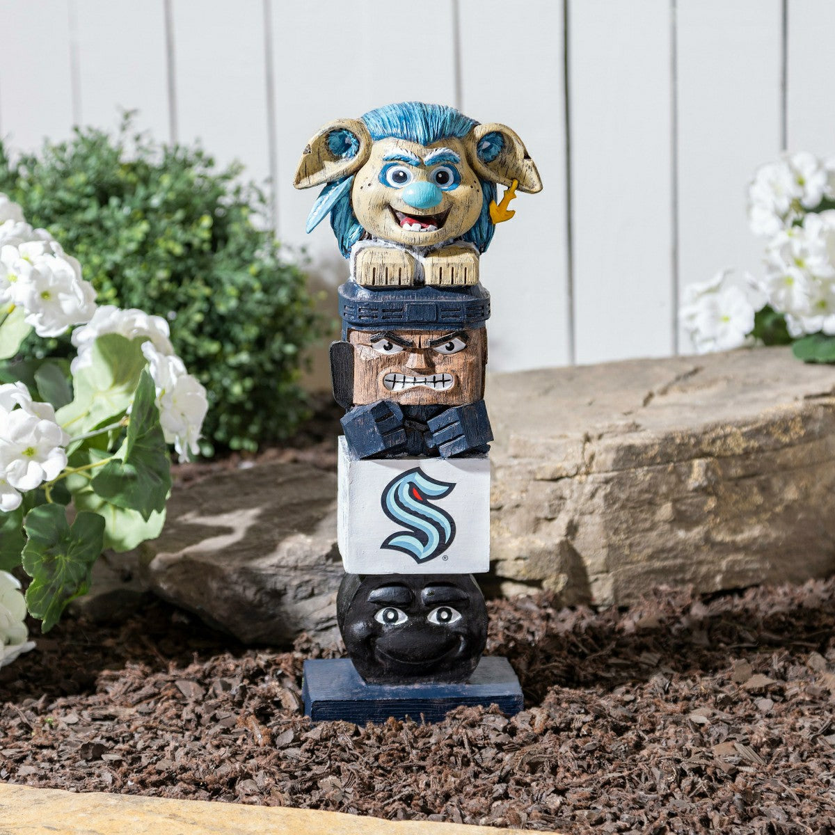 16" Seattle Kraken Mascot Tiki Totem Garden Statue