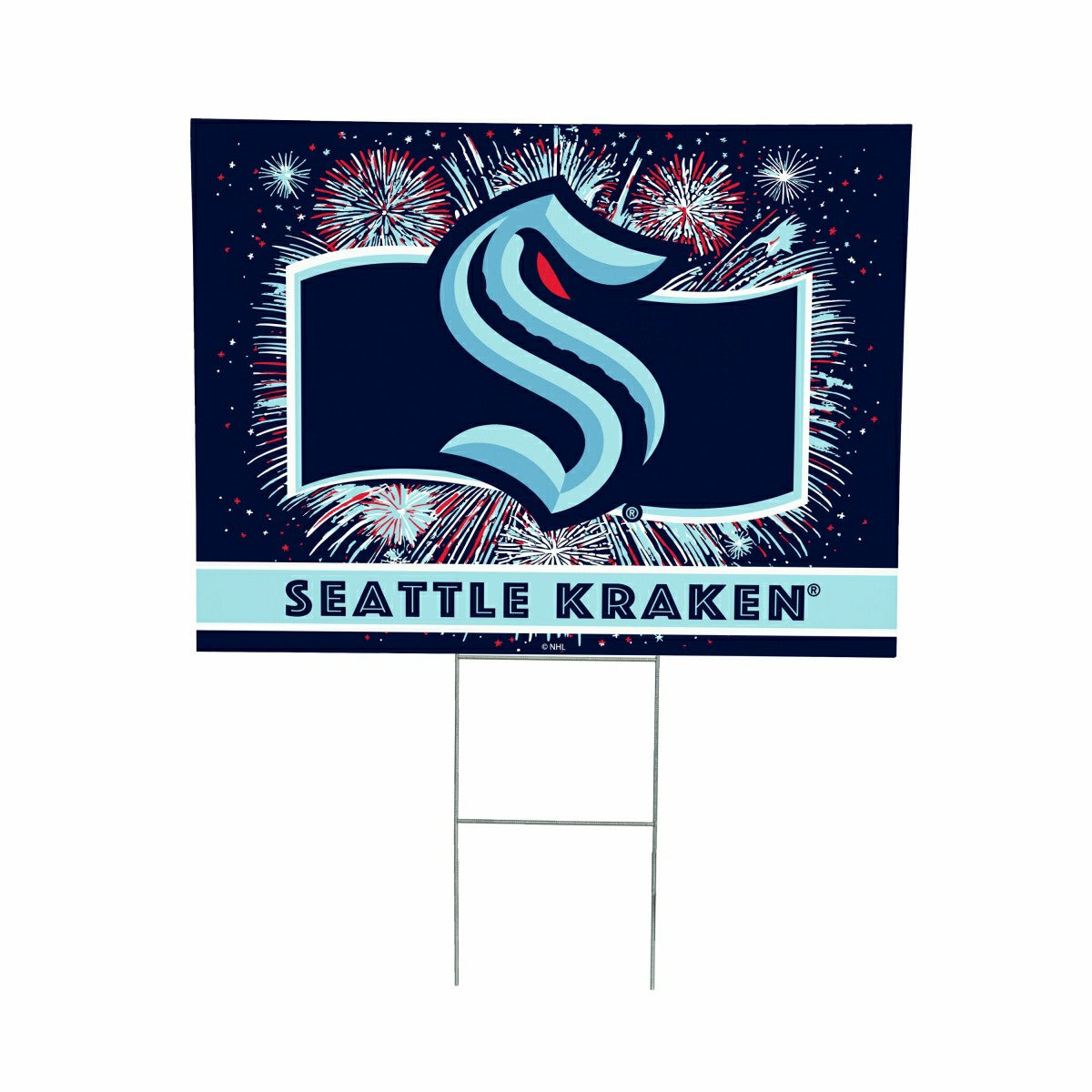 Seattle Kraken Yard Sign, Patriotic