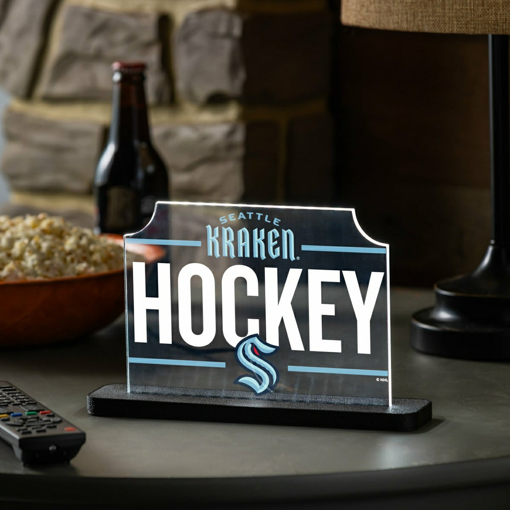 Seattle Kraken Hockey Rectangle Desklite LED Decor