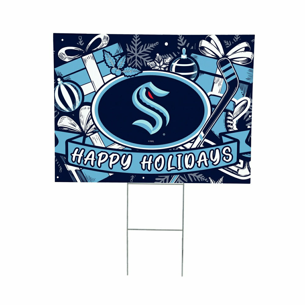 Seattle Kraken Yard Sign, Holiday