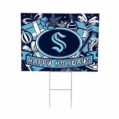 Seattle Kraken Yard Sign, Holiday