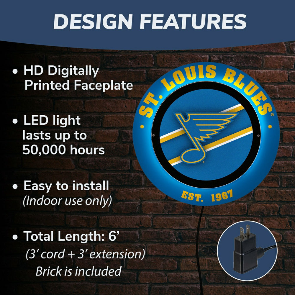 St Louis Blues, Metal Lite, Round