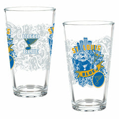 St Louis Blues 16oz Glass pint, Set of 2