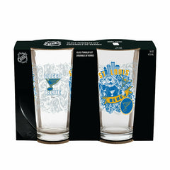 St Louis Blues 16oz Glass pint, Set of 2