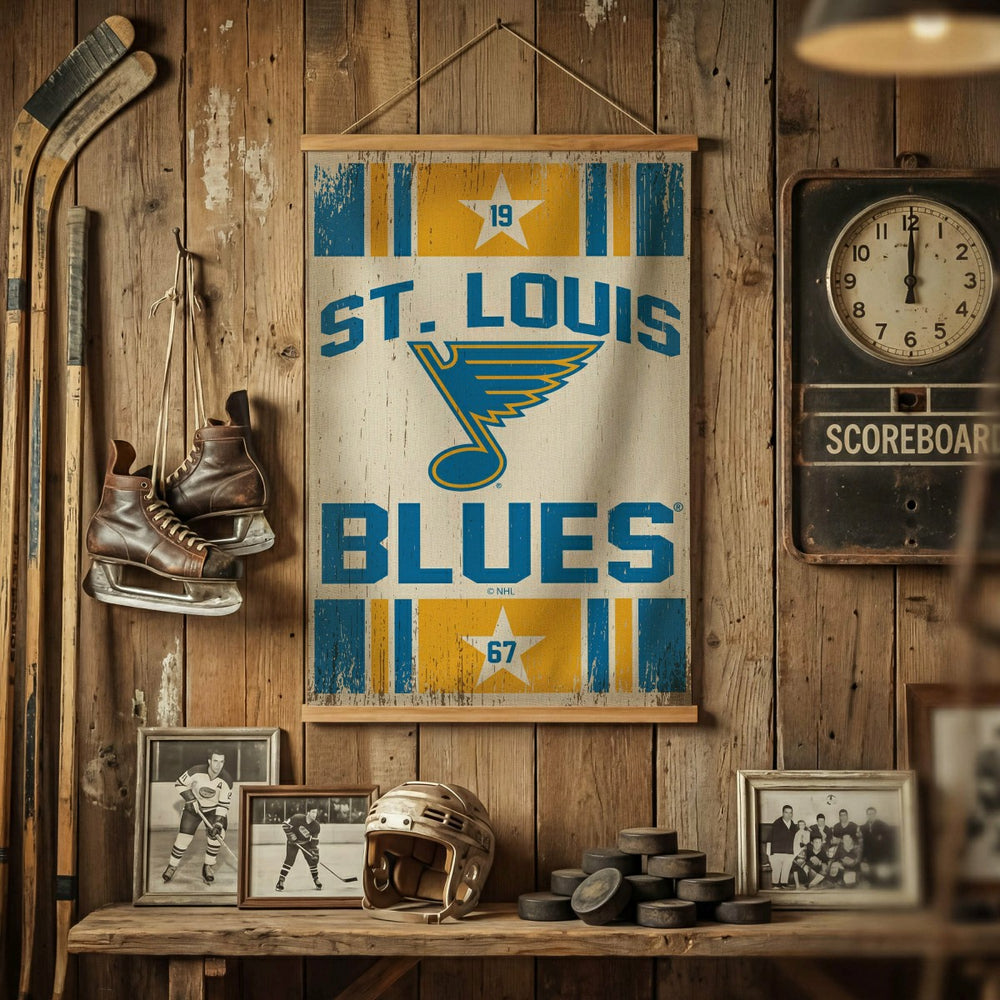 St Louis Blues, Canvas Wall Tapestry, Medium, 36x24