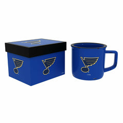 St Louis Blues Ceramic Camp Cup with Enamel Finish, 14oz