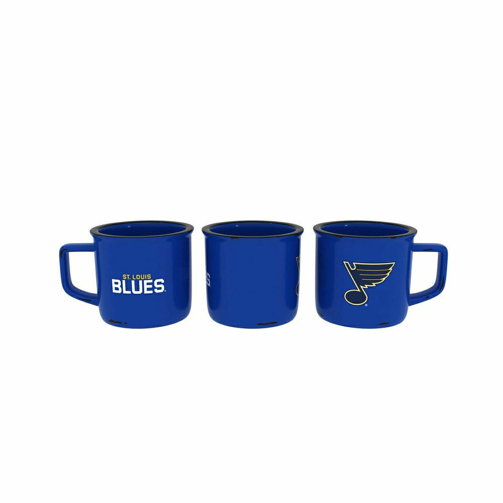 St Louis Blues Ceramic Camp Cup with Enamel Finish, 14oz