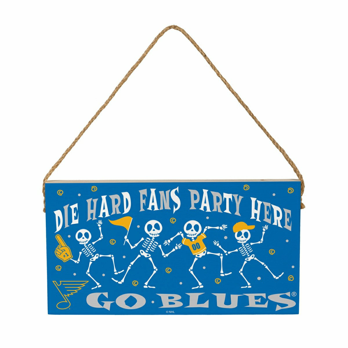 St Louis Blues Halloween Wood Wall Sign, 6x11