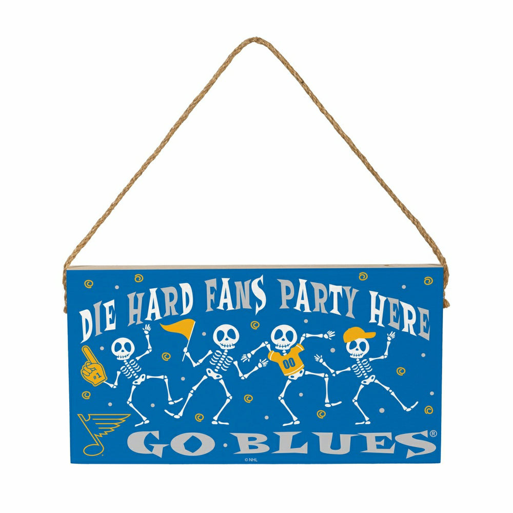 St Louis Blues Halloween Wood Wall Sign, 6x11