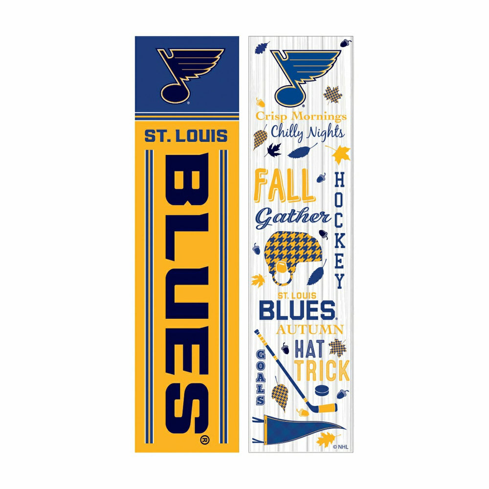 46" Double Sided Leaner, St Louis Blues, Fall Seasonal