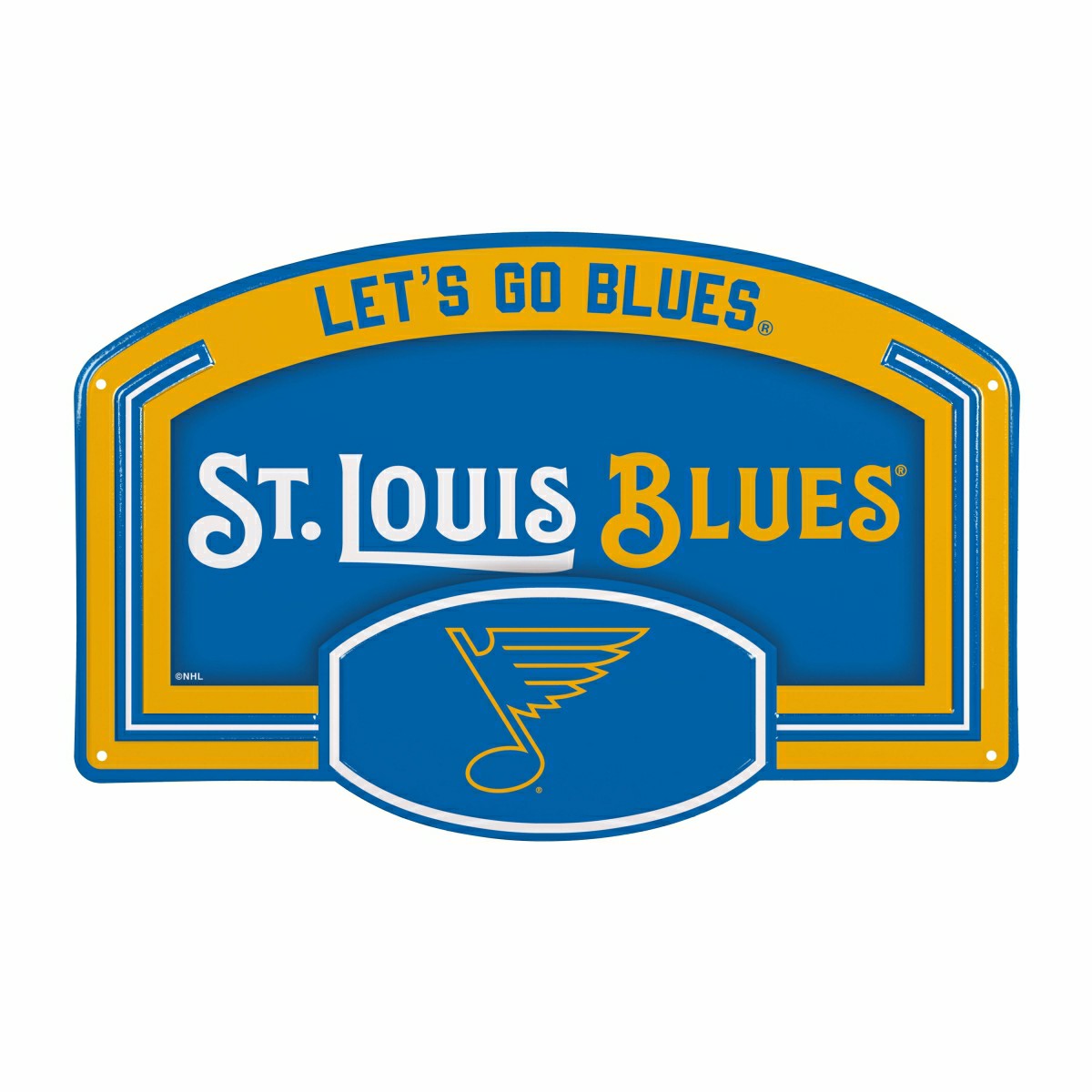 St Louis Blues USA Embossed Steel Wall Sign, 11" x 17"