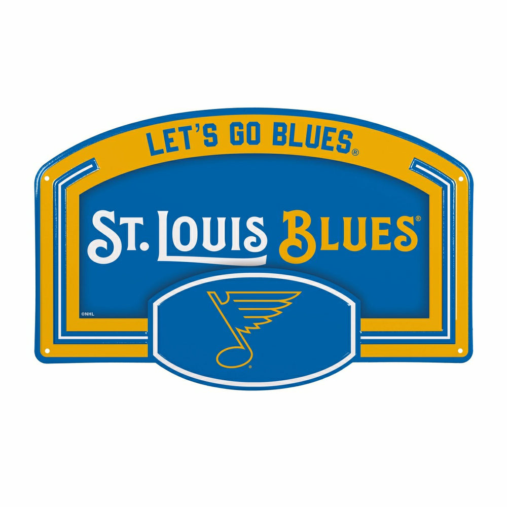 St Louis Blues USA Embossed Steel Wall Sign, 11" x 17"