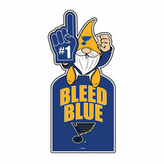 St Louis Blues Gnome Metal Sign 10"L x 30"H
