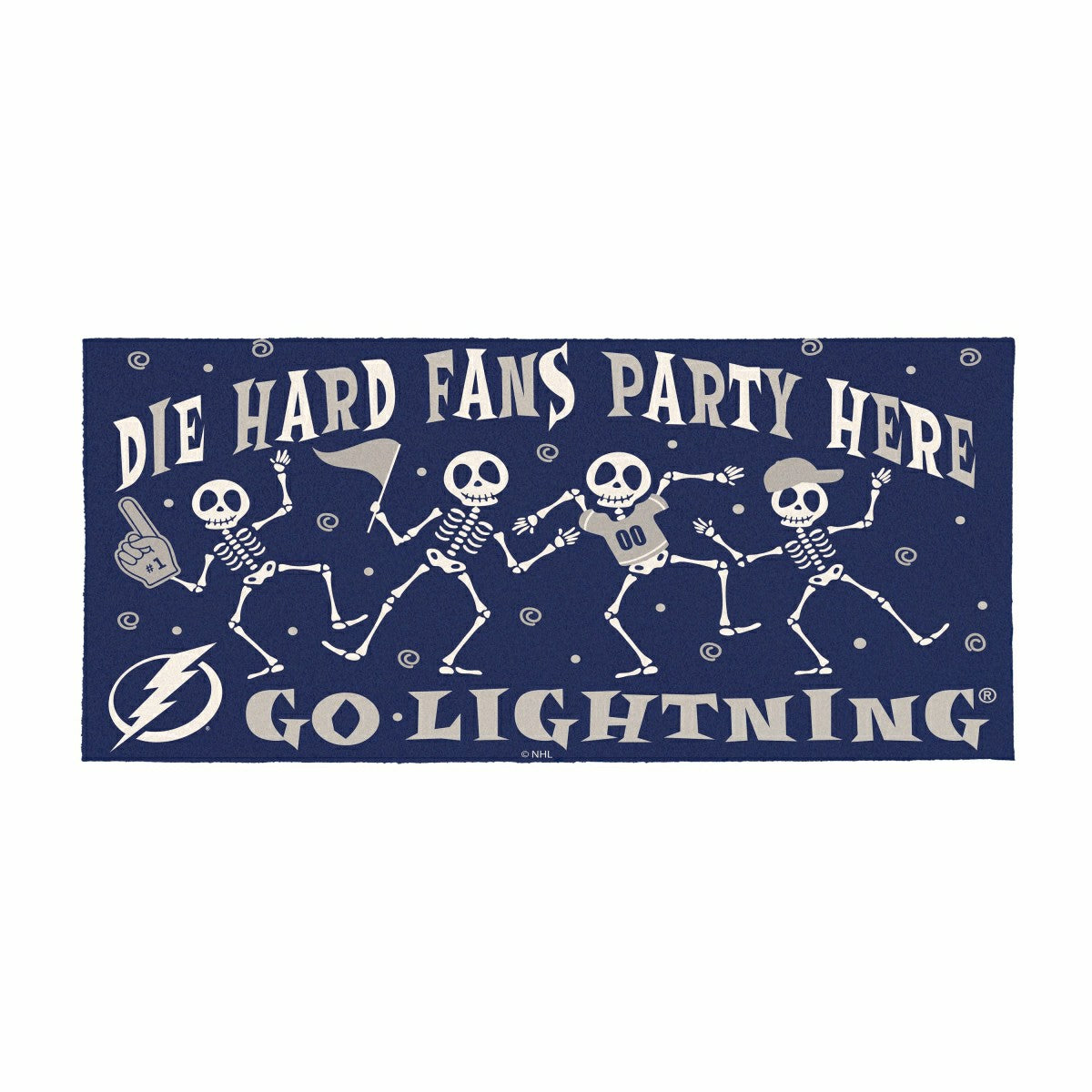 Tampa Bay Lightning Flocked Coir Halloween Sassafras Switch Mat, 22"x1