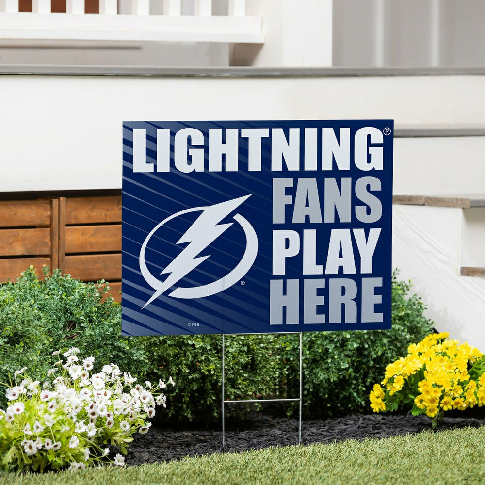 Tampa Bay Lightning Coroplast Yard Sign "Fans Play Here"