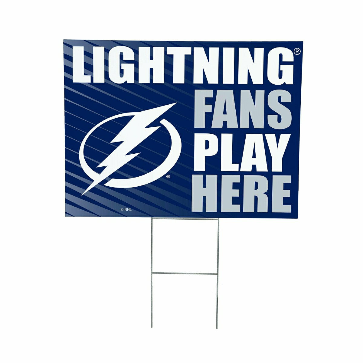 Tampa Bay Lightning Coroplast Yard Sign "Fans Play Here"
