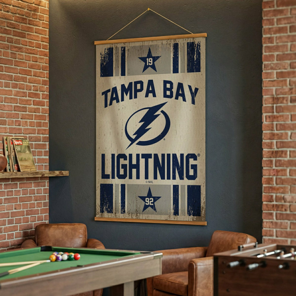 Tampa Bay Lightning, Canvas Wall Tapestry, Large, 54x36