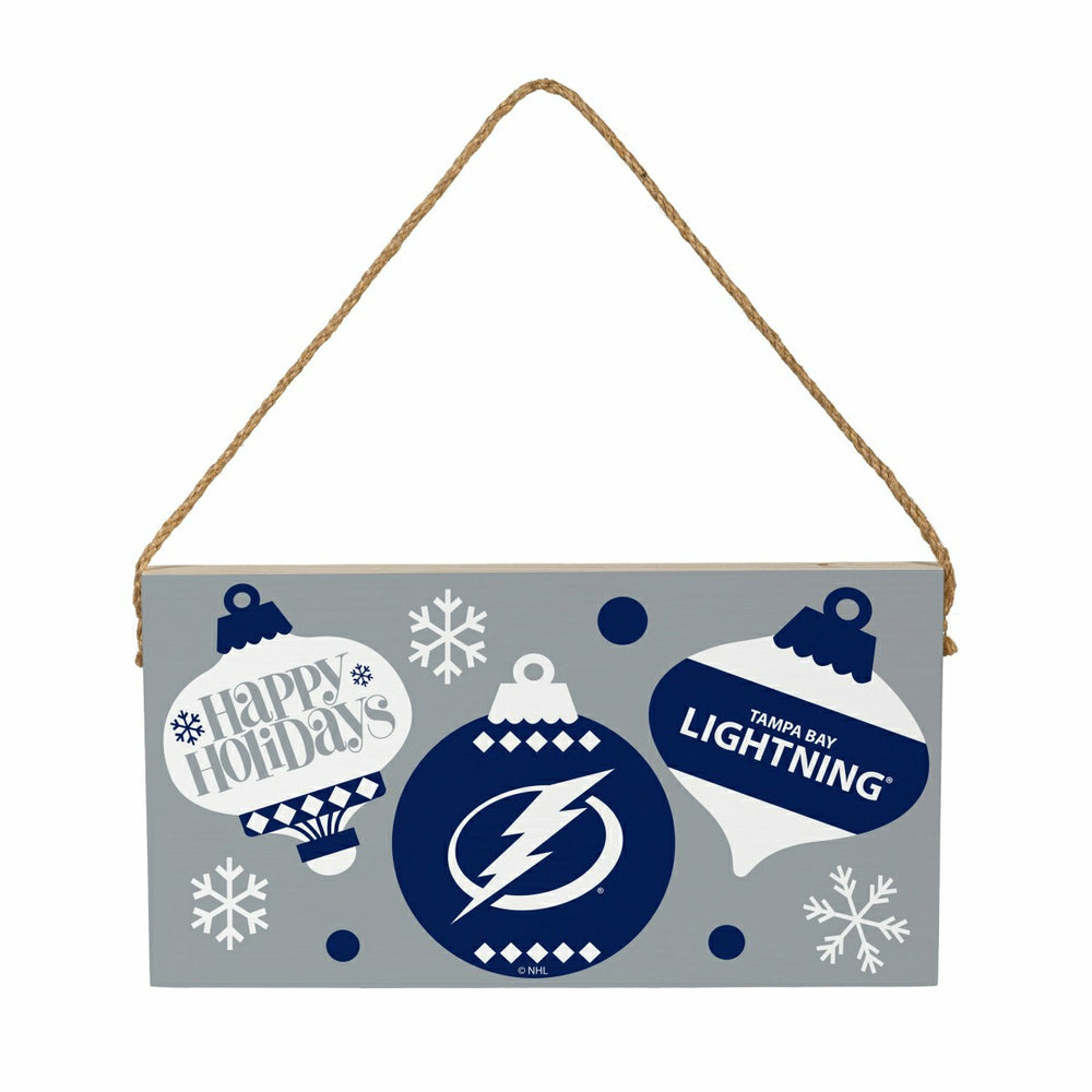Tampa Bay Lightning Holiday Wood Wall Sign, 6x11