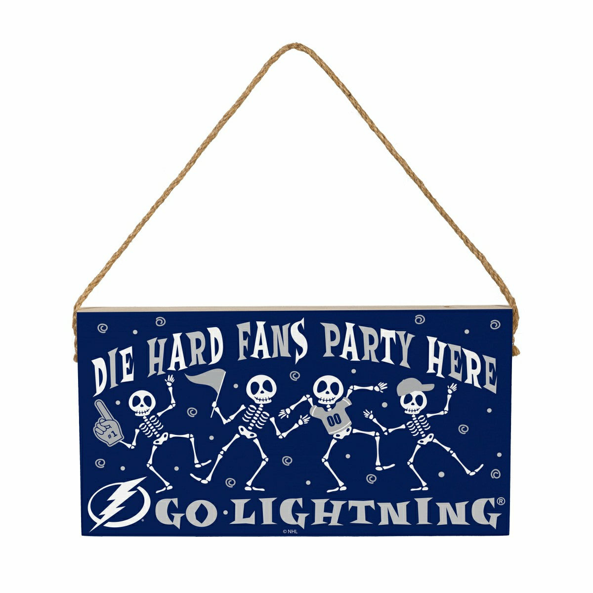 Tampa Bay Lightning Halloween Wood Wall Sign, 6x11