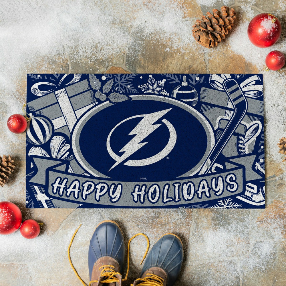 Tampa Bay Lightning Holiday PVC Mat, 28"x16"