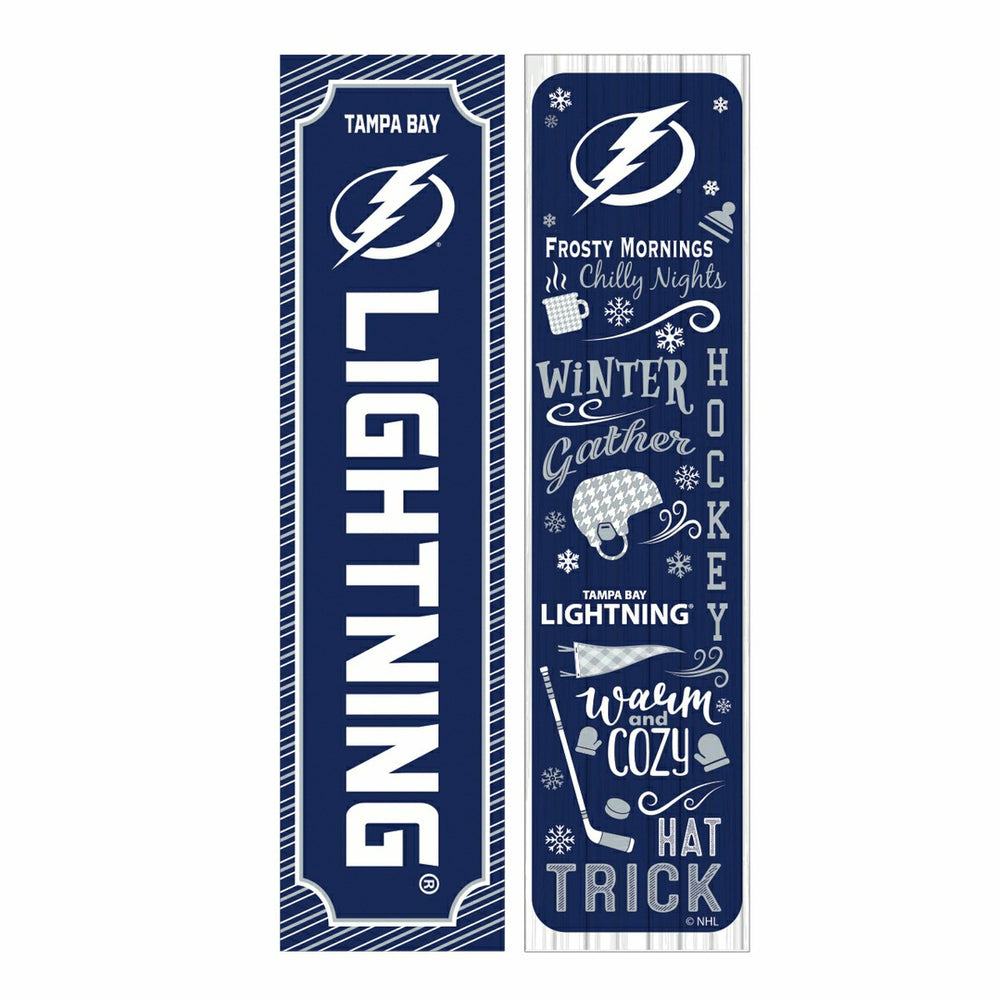 46" Double Sided Leaner, Tampa Bay Lightning, Winter Seasonal